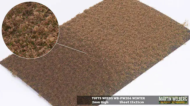Chargez l'image dans la visionneuse de la galerie, Martin Welberg – Touffes d'herbe avec mauvaises herbes (Tufts with Weeds) – 2 mm / Hiver (Winter) (440-PW206)