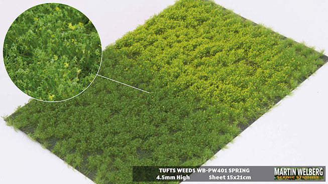 Chargez l'image dans la visionneuse de la galerie, Martin Welberg – Touffes d'herbe avec mauvaises herbes (Tufts with Weeds) – 4,5 mm / Printemps (Spring) (440-PW401)