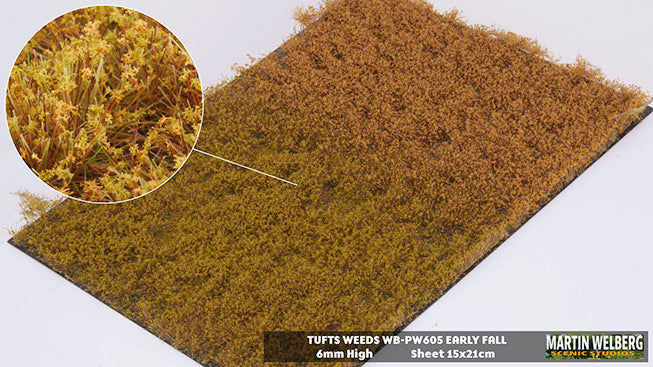 Chargez l'image dans la visionneuse de la galerie, Martin Welberg – Touffes d'herbe avec mauvaises herbes (Tufts with Weeds) – 6 mm / Début d'automne (Early Fall) (440-PW605)