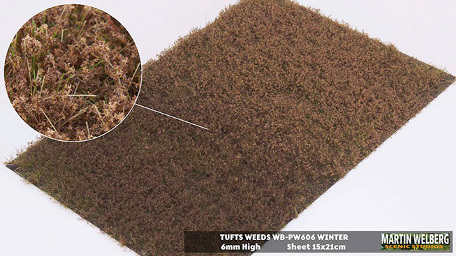 Chargez l'image dans la visionneuse de la galerie, Martin Welberg – Touffes d'herbe avec mauvaises herbes (Tufts with Weeds) – 6 mm / Hiver (Winter) (440-PW606)
