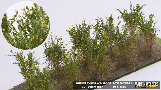 Load image into Gallery viewer, Martin Welberg – Buissons (Bushes) – Type B / Fleurs jaunes (Yellow Flowers) (440-SBG)