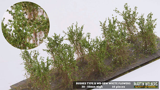 Load image into Gallery viewer, Martin Welberg – Buissons (Bushes) – Type B / Fleurs blanches (White Flowers) (440-SBW)