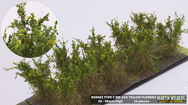 Load image into Gallery viewer, Martin Welberg – Buissons (Bushes) – Type C / Fleurs jaunes (Yellow Flowers) (440-SCG)