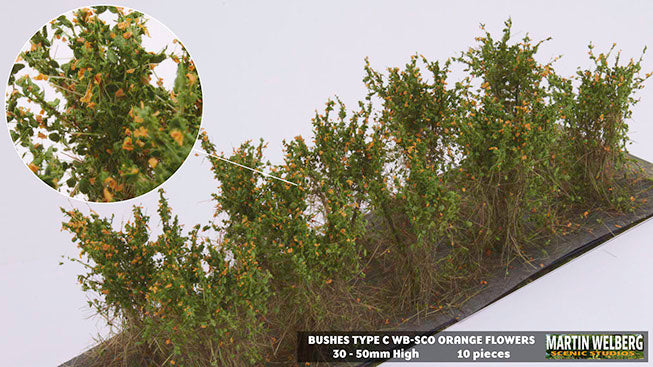 Load image into Gallery viewer, Martin Welberg – Buissons (Bushes) – Type C / Fleurs orange (Orange Flowers) (440-SCO)