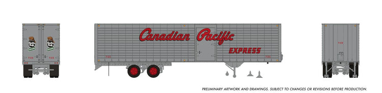Rapido Trains HO – Remorques Fruehauf à parois ondulées 40 pi