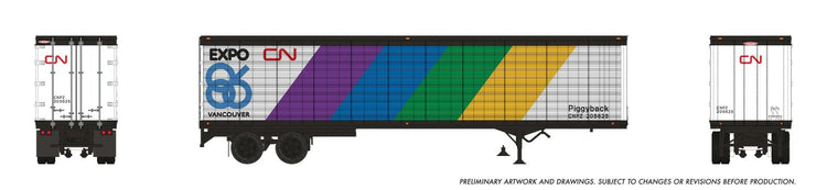 Rapido Trains HO – Remorques  Trailmobile 45 pi