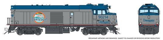 Rapido Trains HO – Voiture-cabine NPCU « Cabbage » avec son – Amtrak Downeaster nº 90214