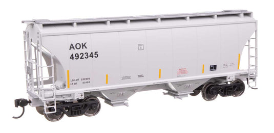 Walthers Mainline HO 39' Trinity 3281 2-Bay Covered Hopper - AOK (Arkansas-Oklahoma Railroad)