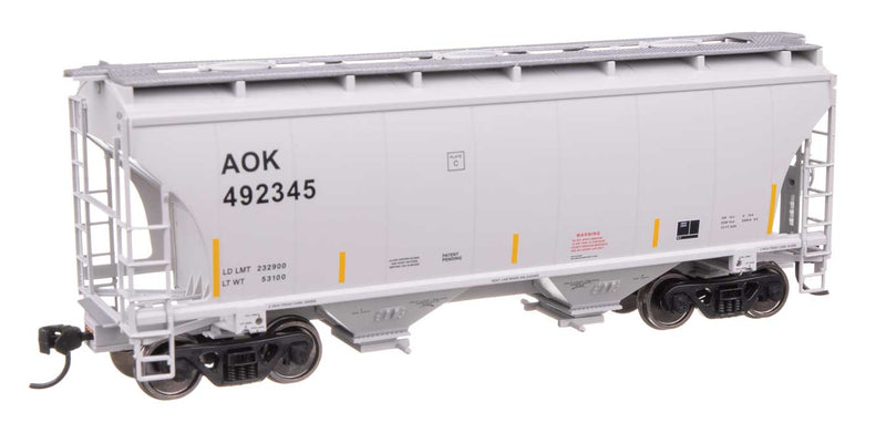 Chargez l'image dans la visionneuse de la galerie, Walthers Mainline HO 39' Trinity 3281 2-Bay Covered Hopper - AOK (Arkansas-Oklahoma Railroad)
