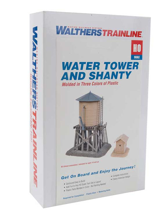 Walthers Trainline HO Water Tower & Shanty - Kit