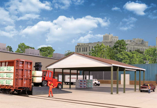 Walthers Cornerstone HO Open Air Intermodal Shed - Transload Facility - Kit