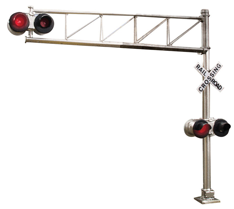 Load image into Gallery viewer, Walthers SceneMaster HO Post-1960s Cantilever Grade Crossing Signal - Single-Lane
