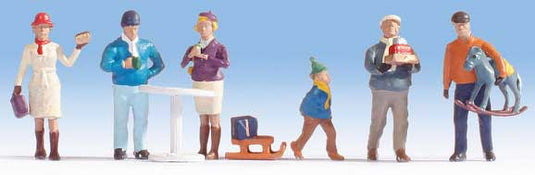 Walthers SceneMaster HO Holiday Shoppers pkg(6)