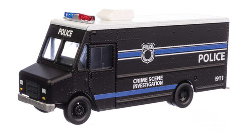 Walthers SceneMaster HO Morgan Olson Route Star Van - Police CSI