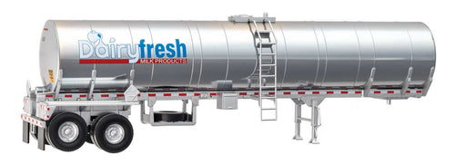 Walthers Cornerstone HO Food Grade Tank Trailer - Dairy Fresh Milk Products
