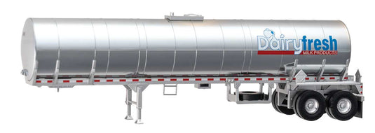 Walthers Cornerstone HO Food Grade Tank Trailer - Dairy Fresh Milk Products