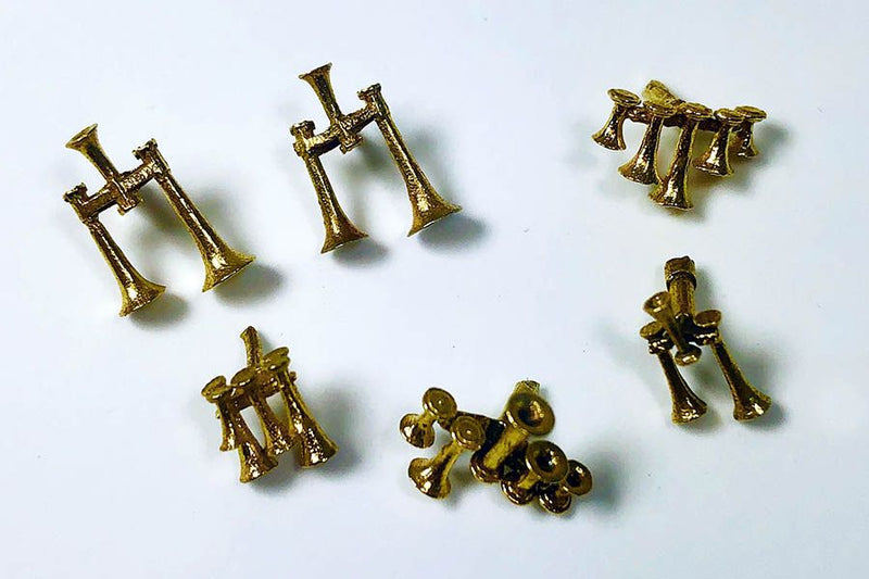 Chargez l'image dans la visionneuse de la galerie, Rapido Bits HO Assortiment de flûtes en laiton 6pcs.

