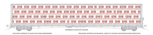 Rapido Trains HO scale 73' Centerbeam Lumber Load
