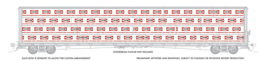 Rapido Trains HO scale 73' Centerbeam Lumber Load