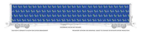 Rapido Trains HO scale 73' Centerbeam Lumber Load