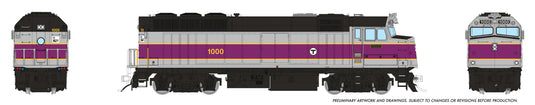Rapido HO F40PH MBTA livrée simplifiée