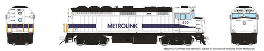 Rapido HO F40PH Metrolink