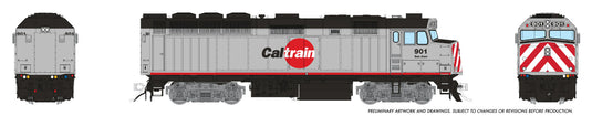 Rapido HO F40PH-2CAT Caltrain rouge noir argent