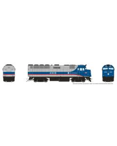 Rapido HO F40PH-3C Metro-North bleu rouge argent