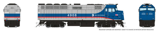 Rapido HO F40PH-3C Metro-North bleu rouge argent