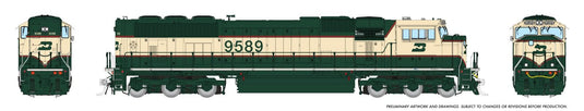 Rapido Trains HO SD70MAC (DC/DCC/Sound): Burlington Northern - Executive Scheme