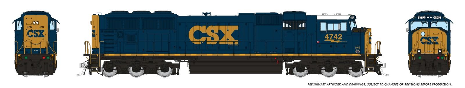 Rapido HO EMD SD70MAC Rebuild Locomotive CSX YN3c | Modele B.T ...