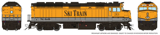 Rapido Trains HO – EMD F40PH Ski Train de Denver nº 283
