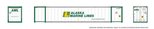 Rapido Trains HO – Conteneur high-cube 53 pi (lot de 2) : Alaska Marine