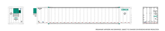 Rapido Trains HO – Conteneur high-cube 53 pi (lot de 2) : Maritime-Ontario – Econoline