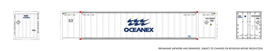 Rapido Trains HO – Conteneur high-cube 53 pi (lot de 2) : Oceanex