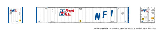 Rapido Trains HO – Conteneur high-cube 53 pi (lot de 2) : NFI RoadRail