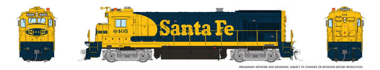Rapido HO B23-7 Santa Fe Warbonnet jaune