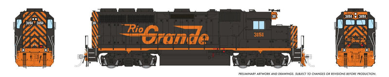 Chargez l'image dans la visionneuse de la galerie, Rapido Trains HO EMD GP40 (DC/DCC/Sound): Rio Grande (Ex. Conrail)
