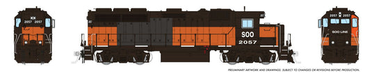 Rapido Trains HO EMD GP40 (DC/DCC/Sound): SOO Line