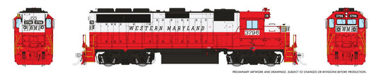 Rapido Trains HO EMD GP40 (DC/DCC/Sound): Western Maryland