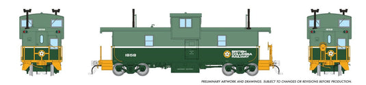Rapido Trains HO Fourgon de queue PGE/BC Rail Squamish - British Columbia Railway - Logo Dogwood d’origine