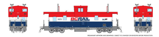Rapido Trains HO PGE/BC Rail Squamish Caboose - BC Rail - Late Scheme