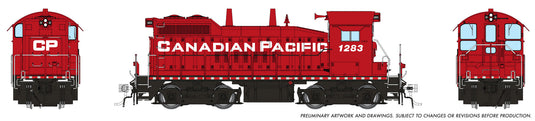 Rapido HO EMD SW10 Canadien Pacifique (rouge vif, lettrage en bloc)
