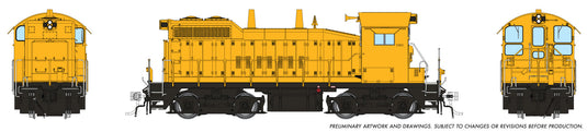 Rapido HO EMD SW10 Industrielle sans lettrage – Jaune (1106528)