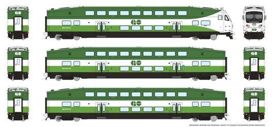 Rapido Trains HO CEM BiLevel Commuter Car: GO Transit/MX