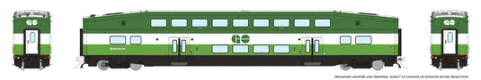 Rapido Trains HO CEM BiLevel Commuter Car: GO Transit/MX Coach
