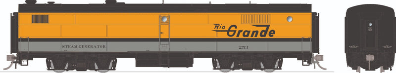 Load image into Gallery viewer, Rapido Trains HO – Voiture chauffeuse à vapeur PB Rio Grande grand logo nº 253, bogies Blomberg
