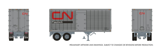Rapido Trains HO – Remorque Can-Car 26 pi : CN Piggyback