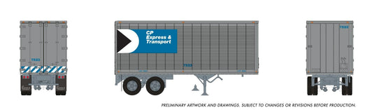 Rapido Trains HO – Remorque Can-Car 26 pi : CP Express / Transport