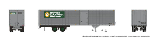 Rapido Trains HO – Remorque Fruehauf à parois ondulées 40 pi : British Columbia Railway